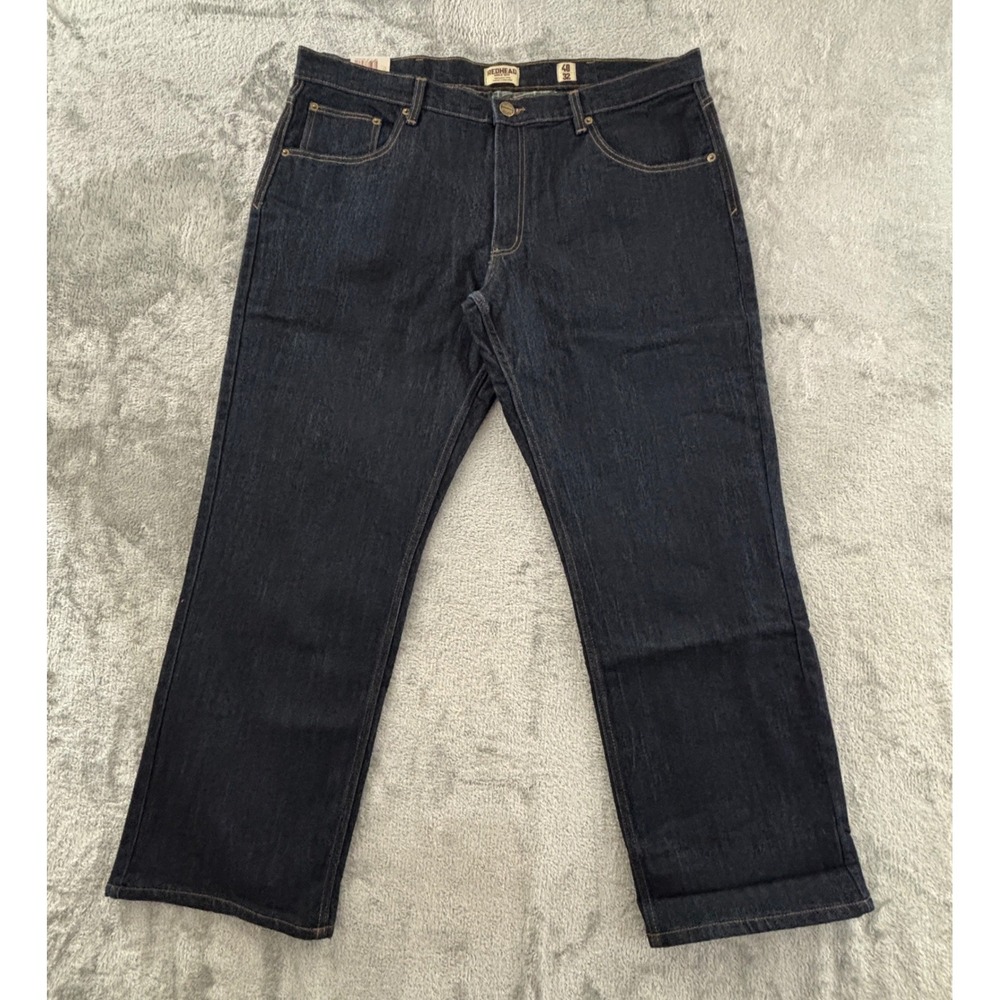 RedHead Flannel Lined Relaxed Fit Jeans Mens 40x32‎ Dark Wash Straight Leg NWT